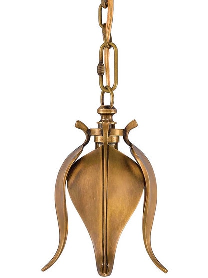 Iota 1-Light Pendant in Vintage Brass.